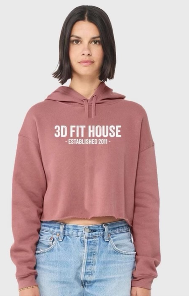 3D Fit House Crop Hoodies (black or mauve pink)